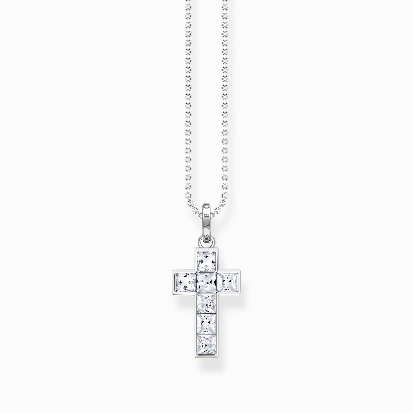 Thomas Sabo Necklace Cross With White Stones Silver KE2166-051-14