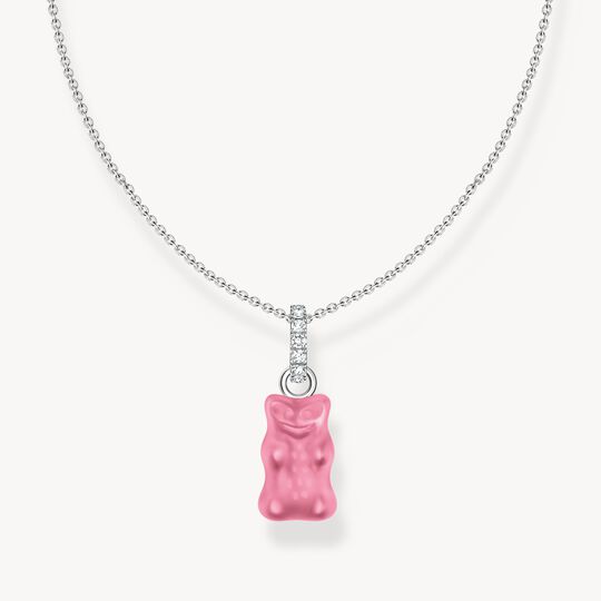 Thomas Sabo HARIBO Silver Necklace with Pink Goldbears Pendant and Zirconia KE2209-052-9