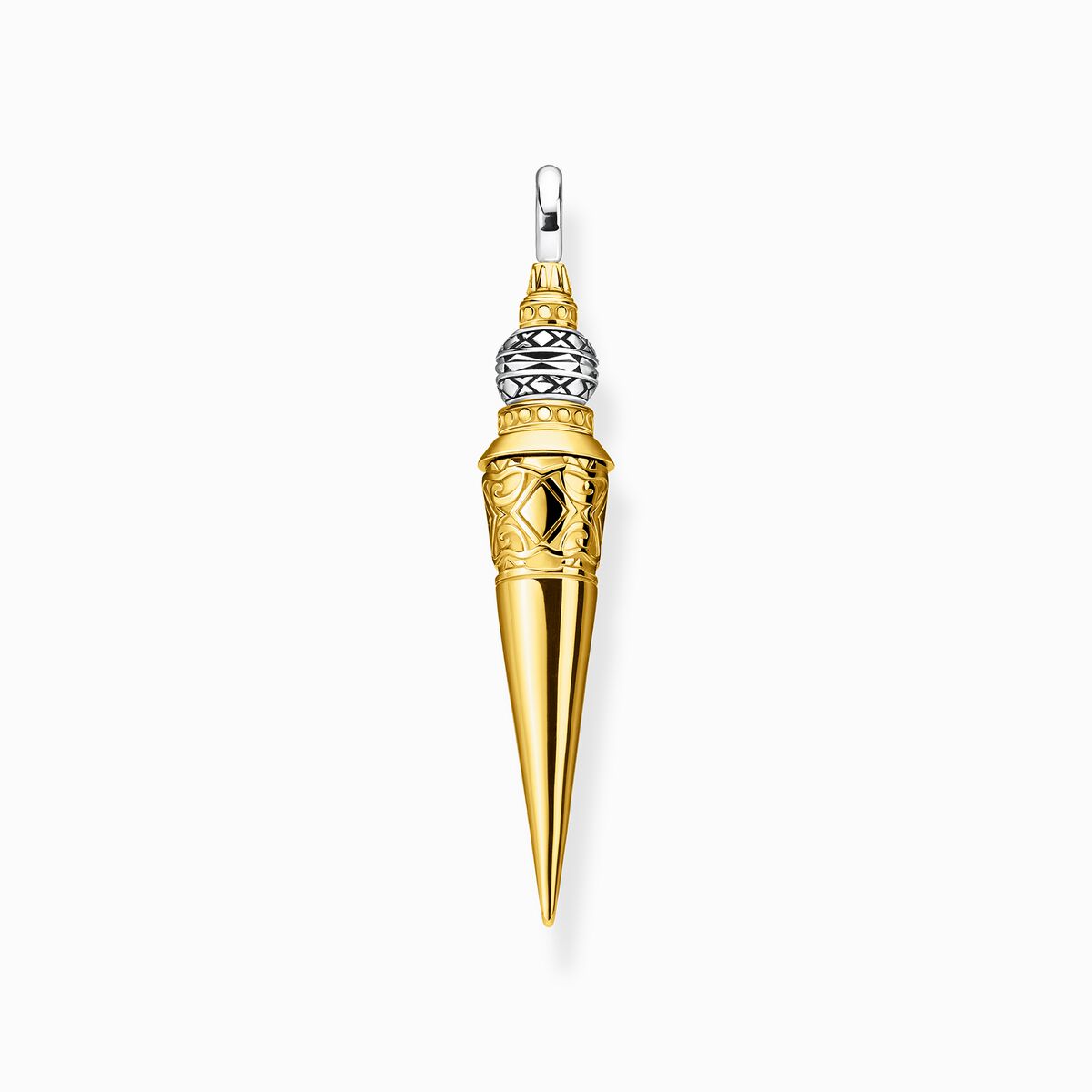 Thomas Sabo Sterling Silver Pendant Ornaments 18k Yellow Gold Plating Blackened PE873-966-39