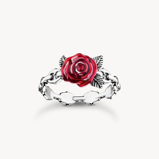 Thomas Sabo Sterling Silver Ring Roses Romance TR2482-664-10