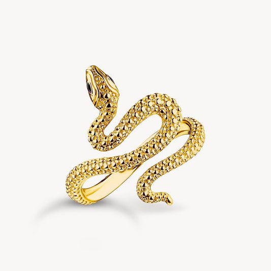 Thomas Sabo Sterling Silver Gold-Plated Snake Ring Tempting Romance TR2483-427-39