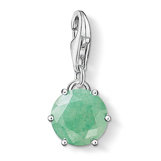Thomas Sabo Silver May Birth Stone Green Aventurine Stone Charm 1258-010-6)