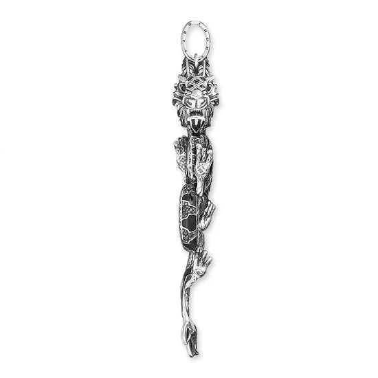 Thomas Sabo Sterling Silver Blackened Chinese Dragon Pendant PE782-691-11