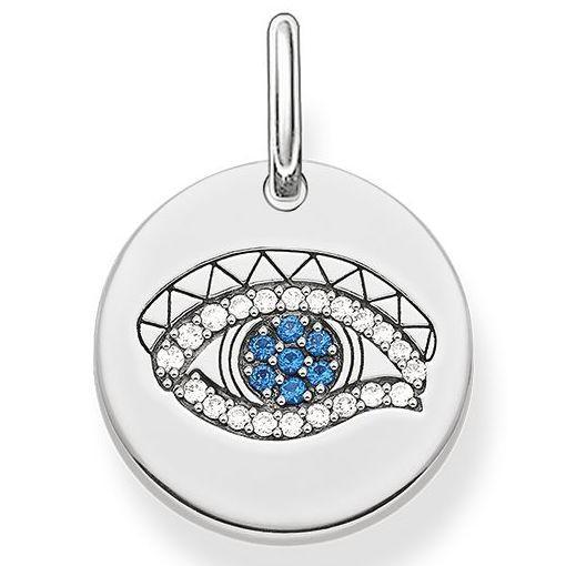Thomas Sabo Ladies Love Bridge Silver Eye Of Horus Disc Pendant LBPE0009-644-32