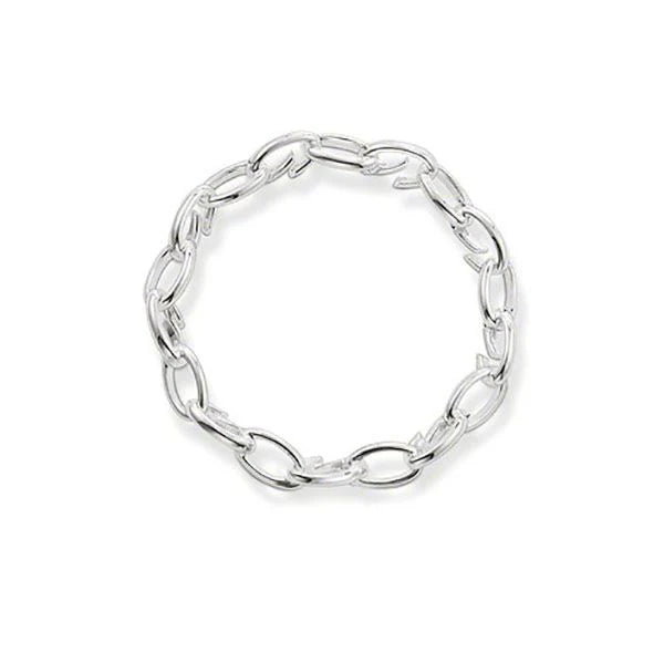 Thomas Sabo Silver Oval Link Charm Bracelet A1115-001-12-L