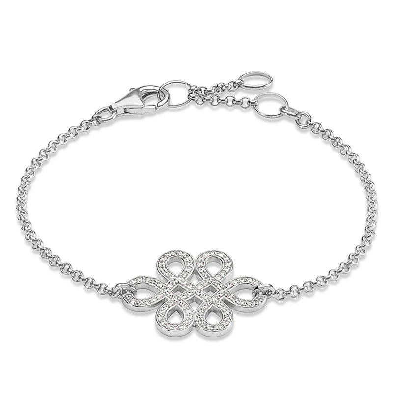 Thomas Sabo Glam & Soul Silver Love Knot Bracelet A1226-051-14 & A1226-416-14