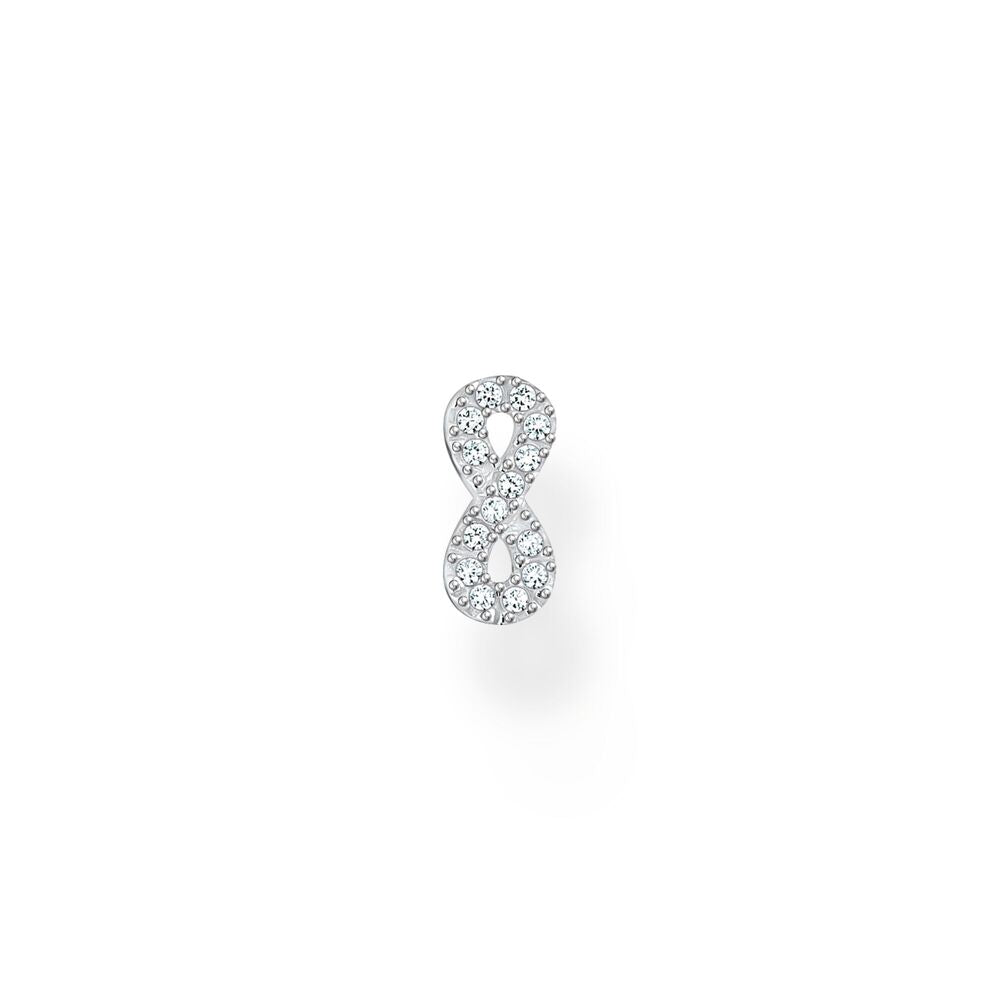 Thomas Sabo Sterling Silver Single Infinity Stud Earring With White Zirconia Stones H2216-051-14