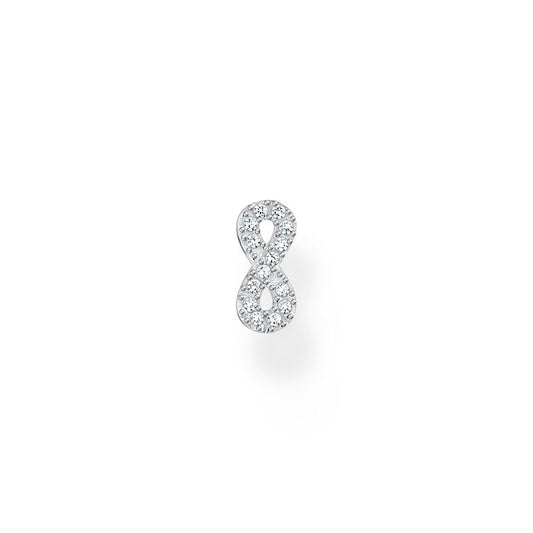 Thomas Sabo Sterling Silver Single Infinity Stud Earring With White Zirconia Stones H2216-051-14