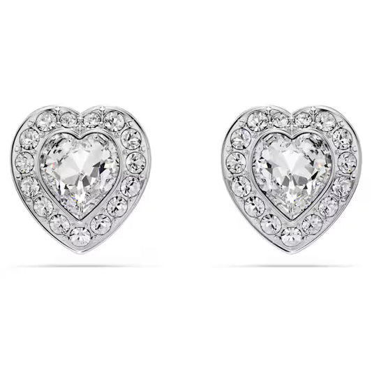 Swarovski Ariana Grande x Swarovski Stud Earrings Mixed Cuts, Heart, White, Rhodium Plated 5720859