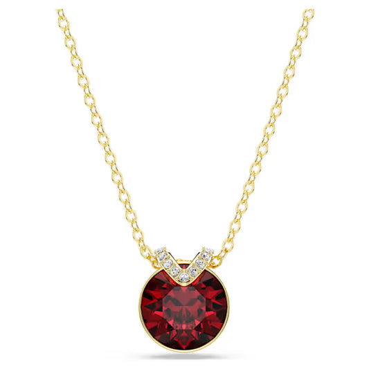 Swarovski Bella V Pendant Round Cut, Red, Gold-Tone Plated 5724287