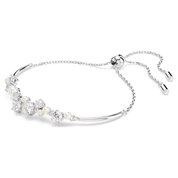 Swarovski Constella Bangle Crystal Pearl, Round Cuts, White, Rhodium Plated 5720873, 5705618