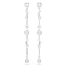 Swarovski Constella Drop Earrings Crystal Pearl, Round Cuts, White, Rhodium Plated 5705614