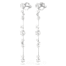 Swarovski Constella Drop Earrings Crystal Pearl, Round Cuts, White, Rhodium Plated 5705614