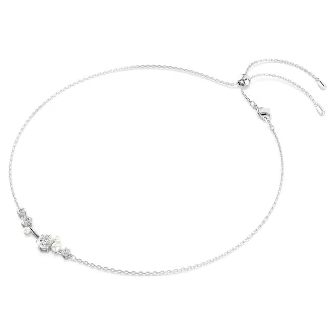 Swarovski Constella necklace Crystal pearl, Round cuts, White, Rhodium plated 5705626