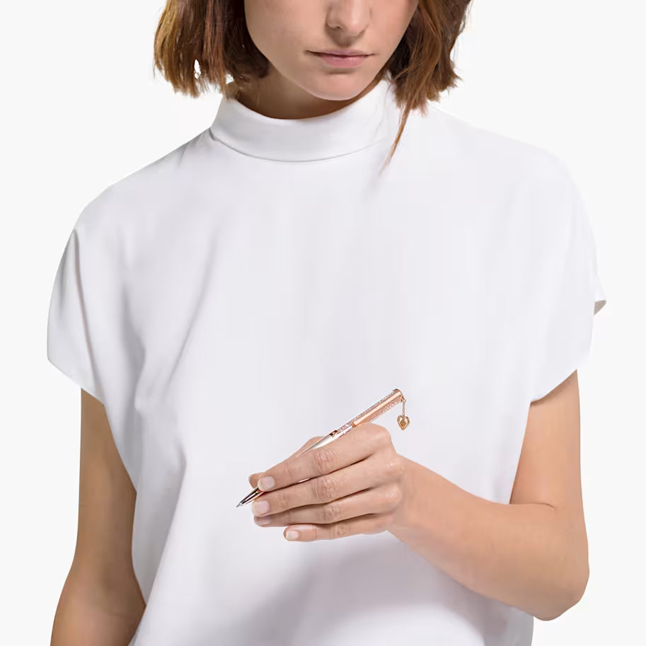 Swarovski Crystalline Ballpoint Pen, Pink, Rose-gold tone plated 5527536