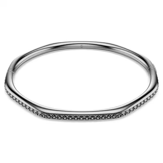 Swarovski Dextera Bangle Octagon Shape, Round Cut, White, Ruthenium Plated 5724606
