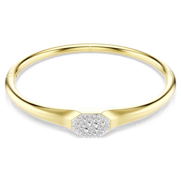 Swarovski Dextera Bangle Round Cut, White, 18K Gold Finish 5724597