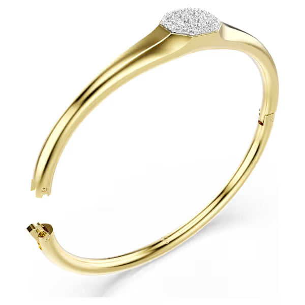 Swarovski Dextera Bangle Round Cut, White, 18K Gold Finish 5724597