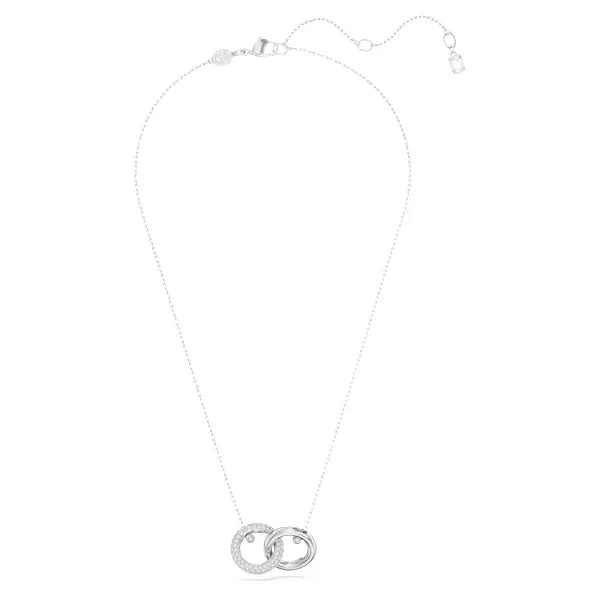 Swarovski Dextera pendant Interlocking loop, White,  Rhodium plated  5670251