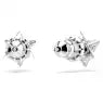 Swarovski Dextera stud earrings Round cut, Star, White, Rhodium plated 5700322