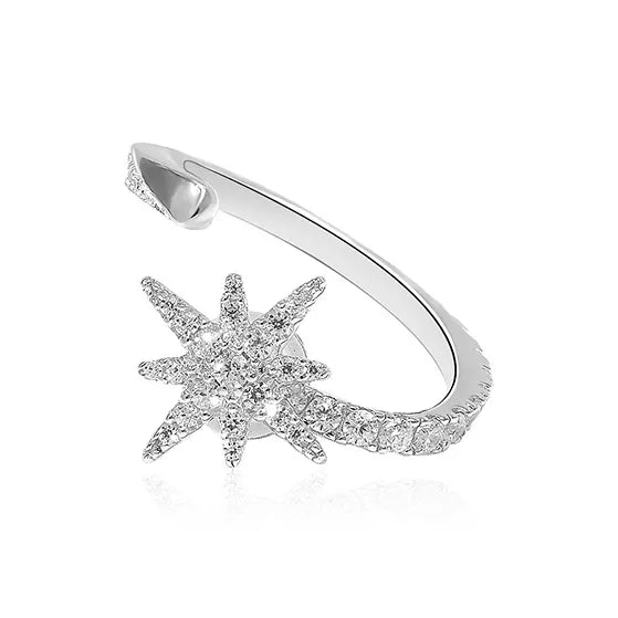 APM Single METEORITES Ear Cuff Silver AE13393OX