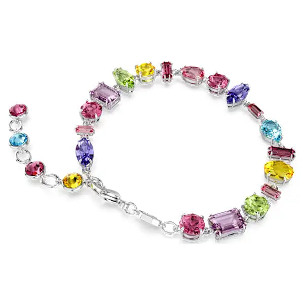 Swarovski Gema bracelet Mixed cuts, Multicoloured, Rhodium plated 5656427