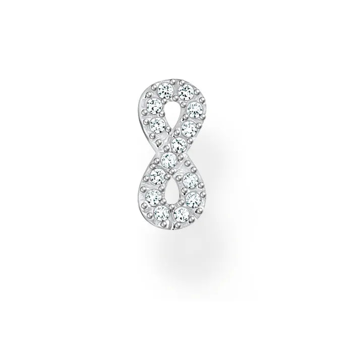 Thomas Sabo Sterling Silver Single Infinity Stud Earring With White Zirconia Stones H2216-051-14