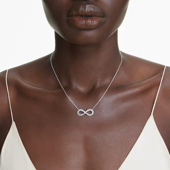 Swarovski Hyperbola Pendant Infinity, White, Rhodium Plated 5679434