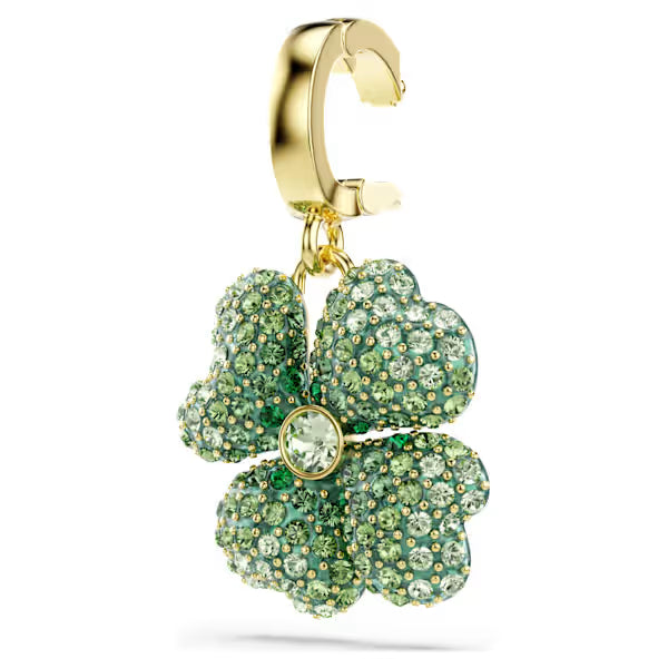 Swarovski Idyllia Charm Mixed Cuts, Clover, Green, 18k Gold-Plated finish 5743130