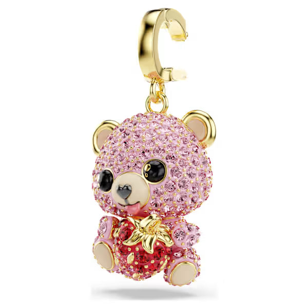 Swarovski Idyllia Charm Mixed Cuts, Teddy, Pink, 18k Gold-Plated finish 5738357