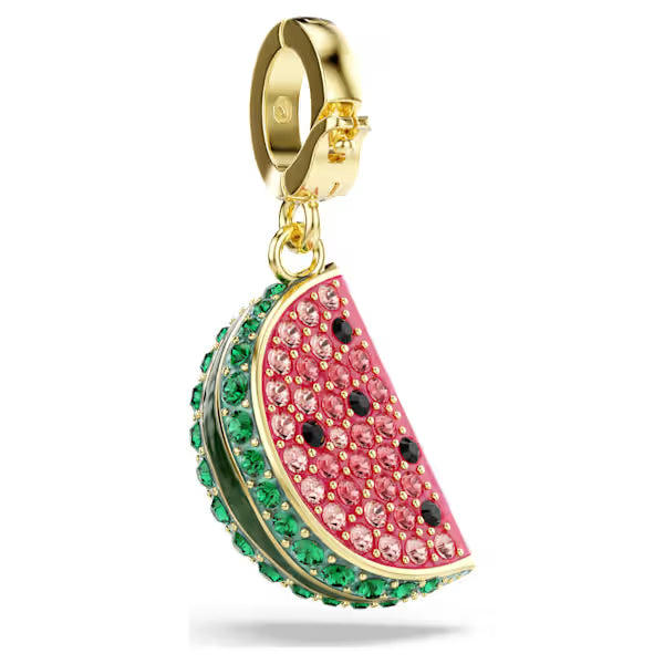 Swarovski Idyllia Charm Mixed Cuts, Watermelon, Multicoloured, 18k Gold-Plated finish 5743134