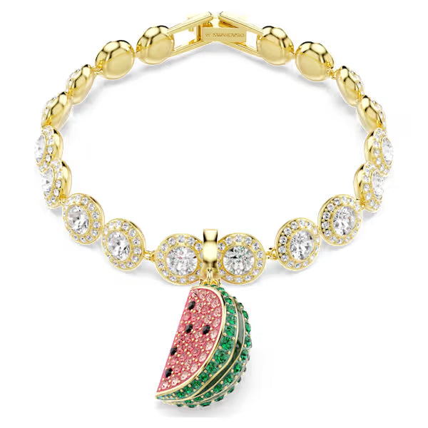 Swarovski Idyllia Charm Mixed Cuts, Watermelon, Multicoloured, 18k Gold-Plated finish 5743134
