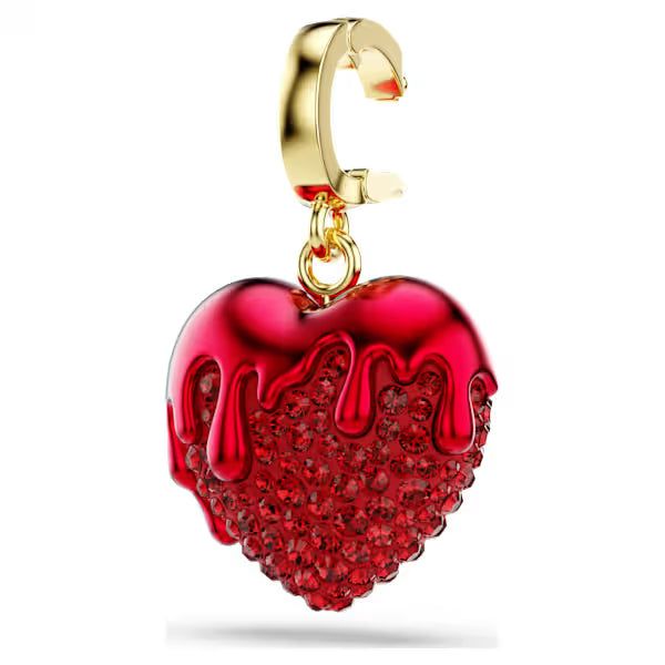 Swarovski Idyllia Charm Round Cut, Heart, Red, 18k Gold-Plated Finish 5742994