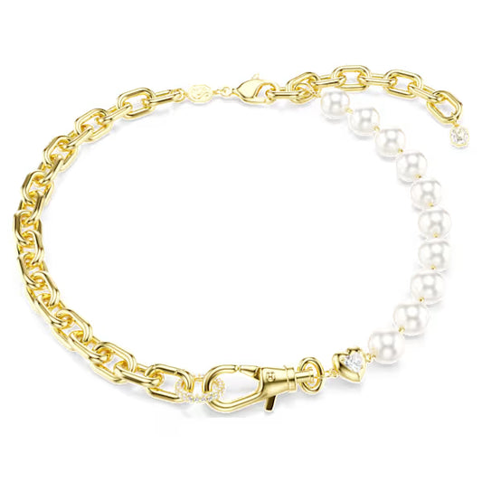 Swarovski Idyllia Necklace Crystal Pearl, White, 18k Gold-Plated finish 5743993