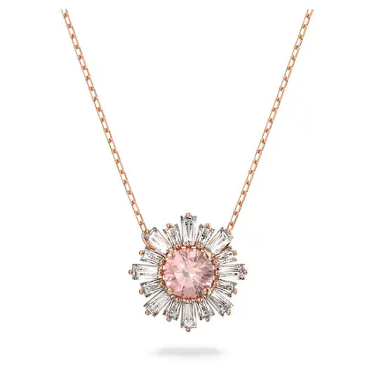 Swarovski Idyllia pendant Mixed cuts, Sun, Pink, Rose gold-tone plated 5642961