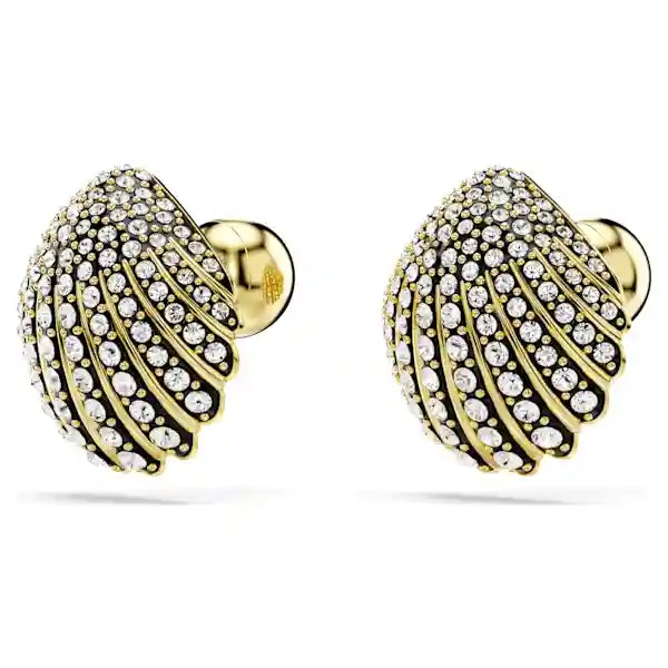 Swarovski Idyllia stud earrings Shell, White, Gold-tone plated 5683970