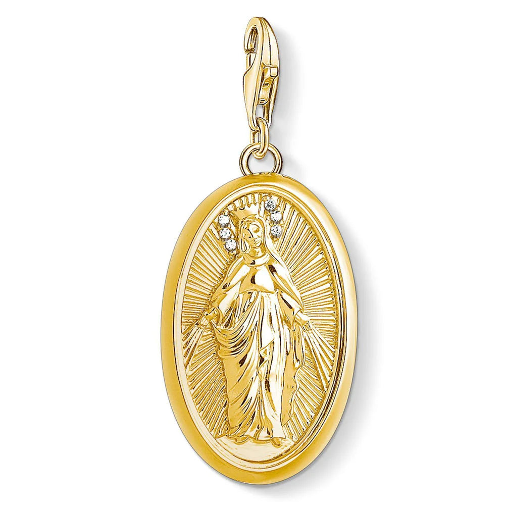 Thomas Sabo Charm Pendant "Madonna" Sterling Silver Gold Plated 1708-414-39