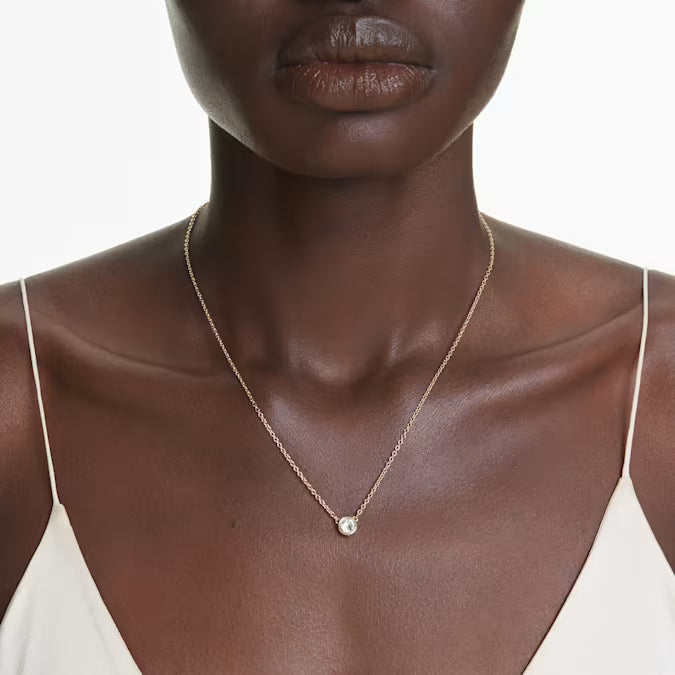 Swarovski Imber Pendant Round Cut, White, Gold-Tone Plated 5684511