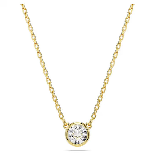 Swarovski Imber Pendant Round Cut, White, Gold-Tone Plated 5684511