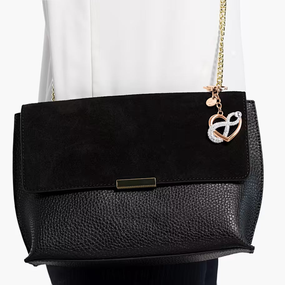 Swarovski Infinite Gag Charm Infinity and Heart, White, Mixed Metal Finish 5530885