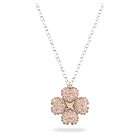 Swarovski Latisha pendant Flower, Pink, Mixed metal finish 5636488