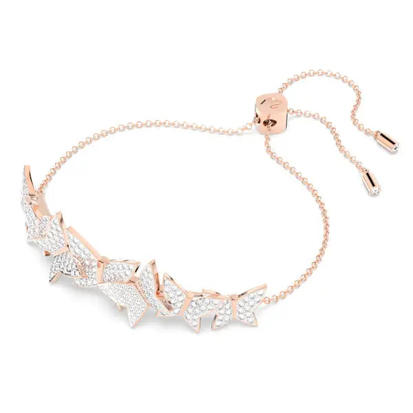 Swarovski Lilia bracelet Butterfly, White, Rose gold-tone plated 5636430