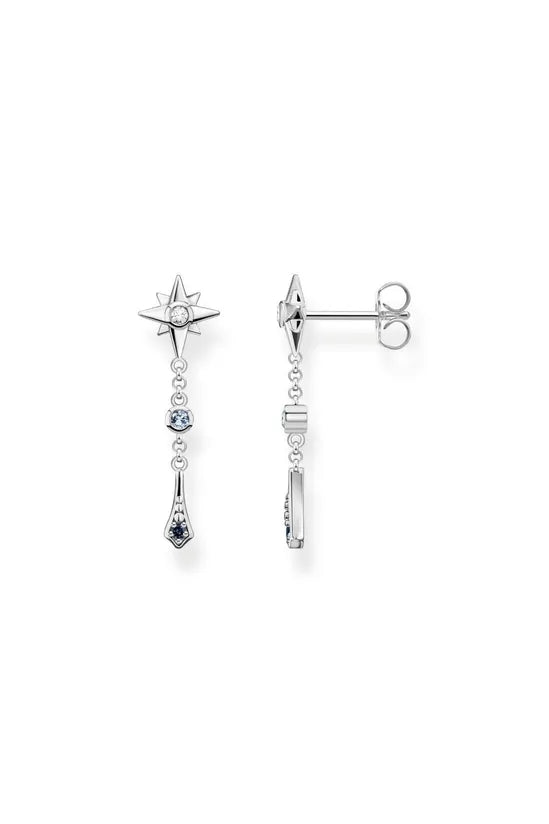 Thomas Sabo Sterling Silver Magic Star Drop Earrings H2209-945-7