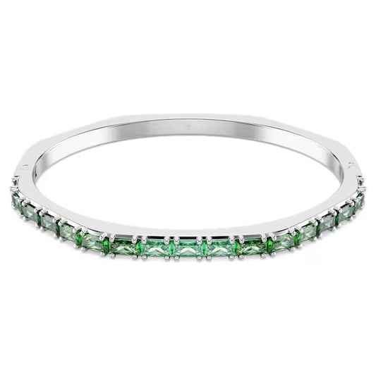 Swarovski Matrix Bangle Baguette Cut, Octagon Shape, Green, Rhodium Plated 5705785