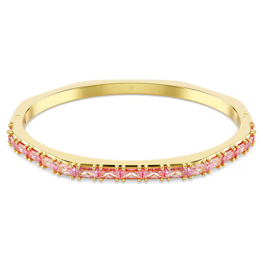 Swarovski Matrix Bangle Baguette Cut, Octagon Shape, Pink, Gold-Tone Plated 5705791