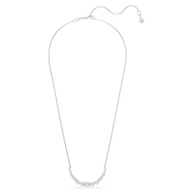 Swarovski Matrix necklace Gradient of round cuts, White, Rhodium plated 5705396