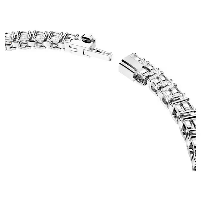 Swarovski Matrix Tennis Bracelet Round Cut, White, Rhodium Plated 5648938