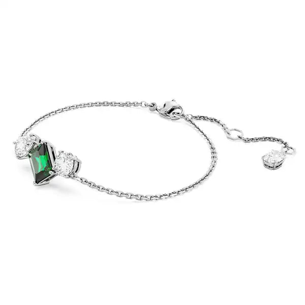 Swarovski Mesmera bracelet Mixed cuts, Green, Rhodium plated 5668360