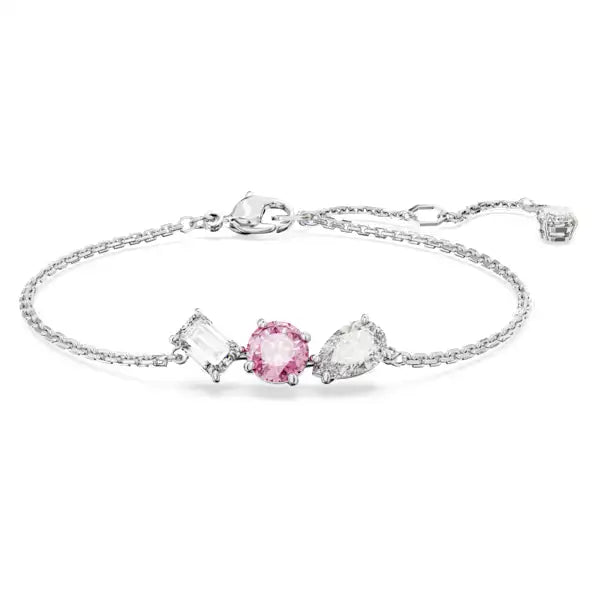 Swarovski Mesmera bracelet Mixed cuts, Pink, Rhodium plated 5668361