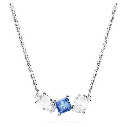 Swarovski Mesmera pendant Mixed cuts, Blue, Rhodium plated 5668276